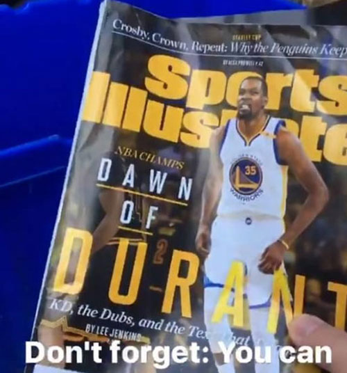 厲害了！俄城竟然呼吁球迷將KD奪冠雜志扔進(jìn)垃圾桶