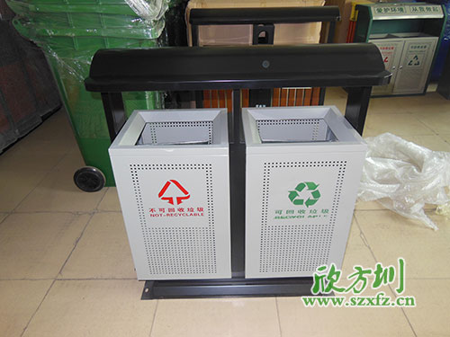 貴陽(yáng)物業(yè)戶(hù)外鋼板沖孔垃圾桶，客戶(hù)的二次選擇。
